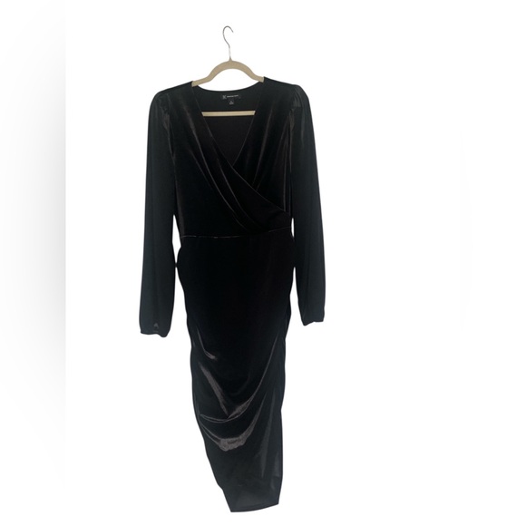 Inc International Black Long Sleeve Dress XL GUC - Picture 3 of 5
